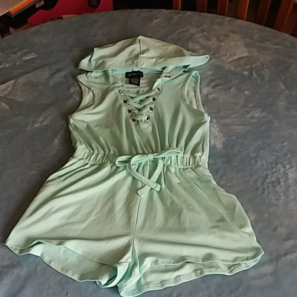 Hooded 1 pc girls romper